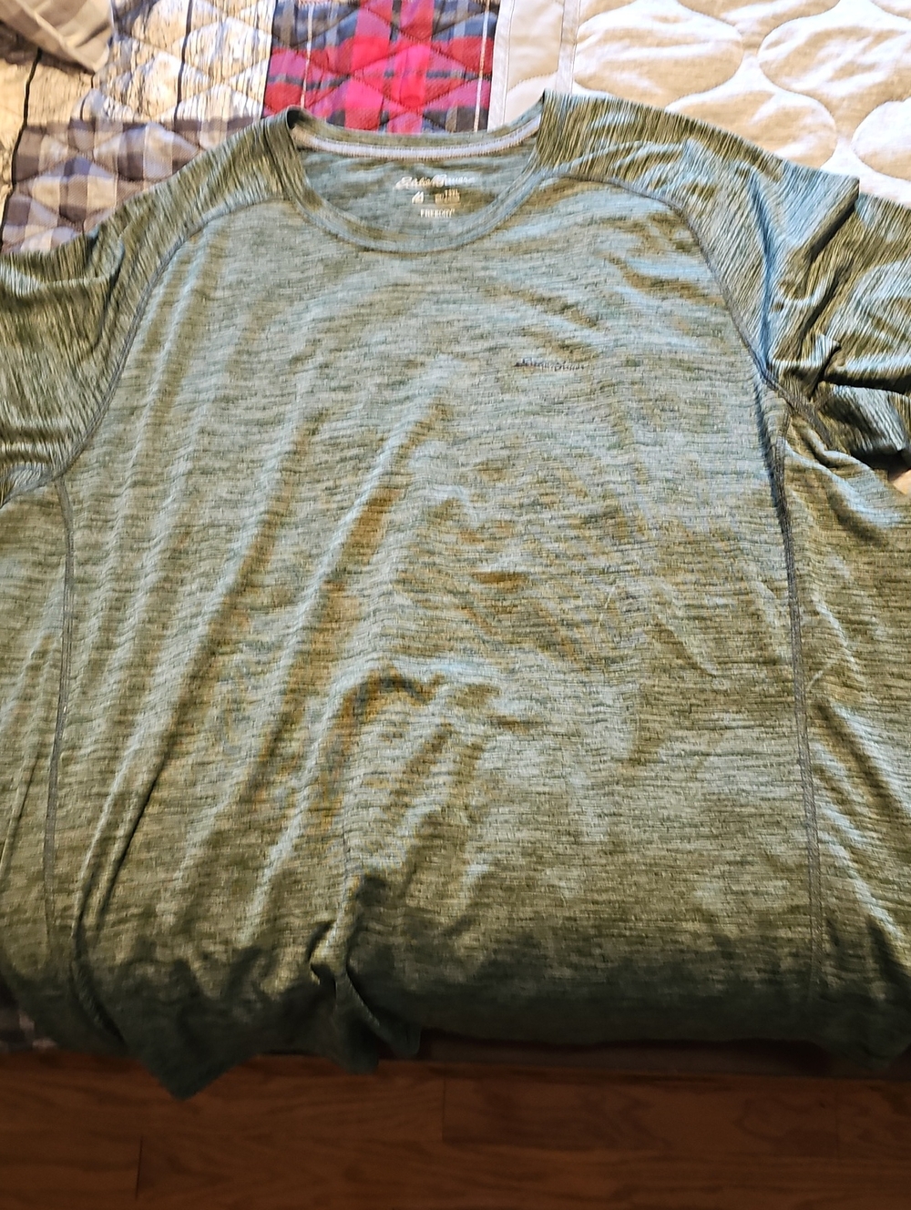 Eddie Bauer Heather Olive Short Sleeve Performance Tee